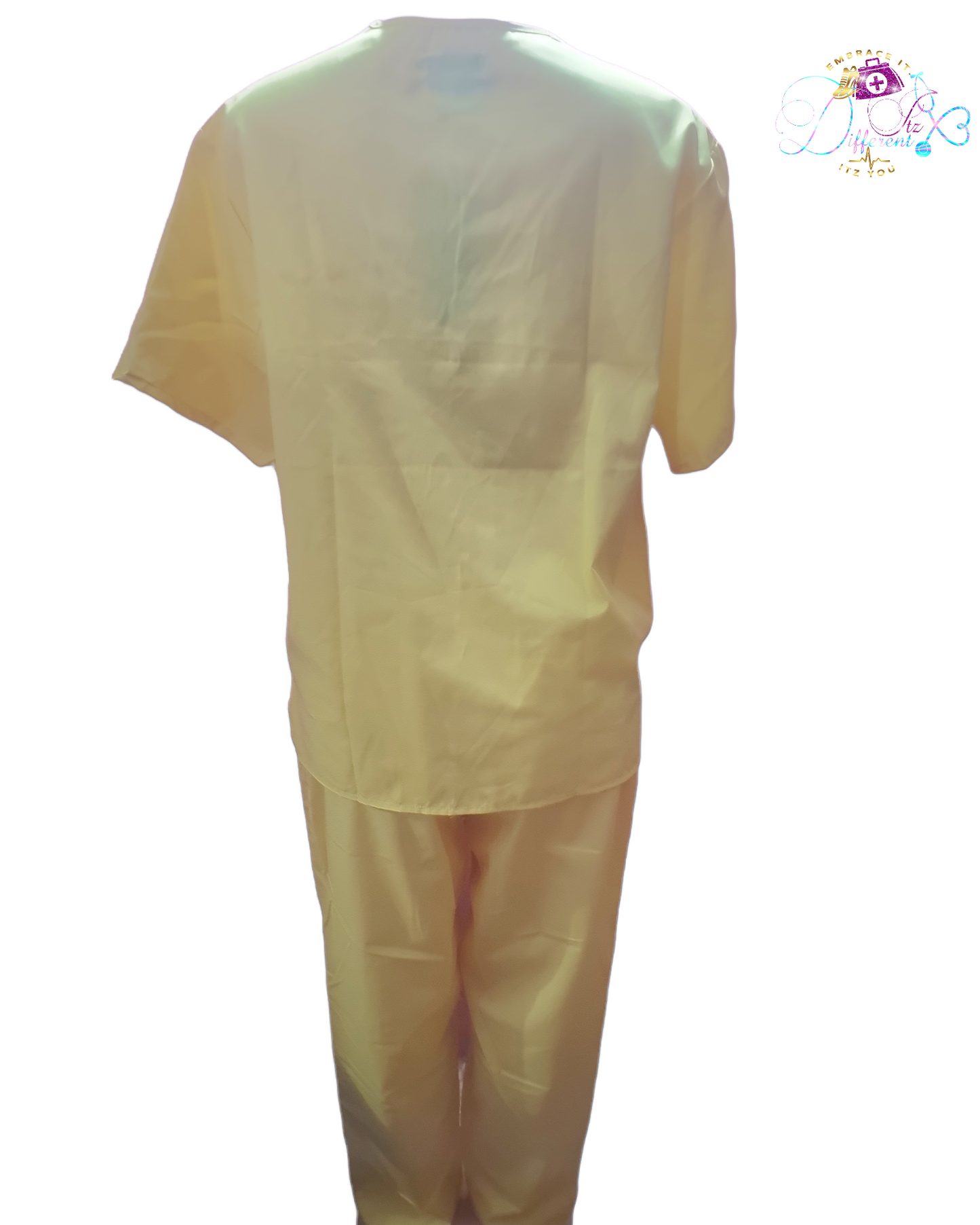 UNISEX SOLID V-NECK SCRUB SET